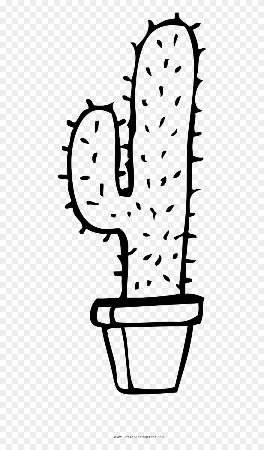 Cactus Coloring Page - Eastern Prickly Pear Clipart