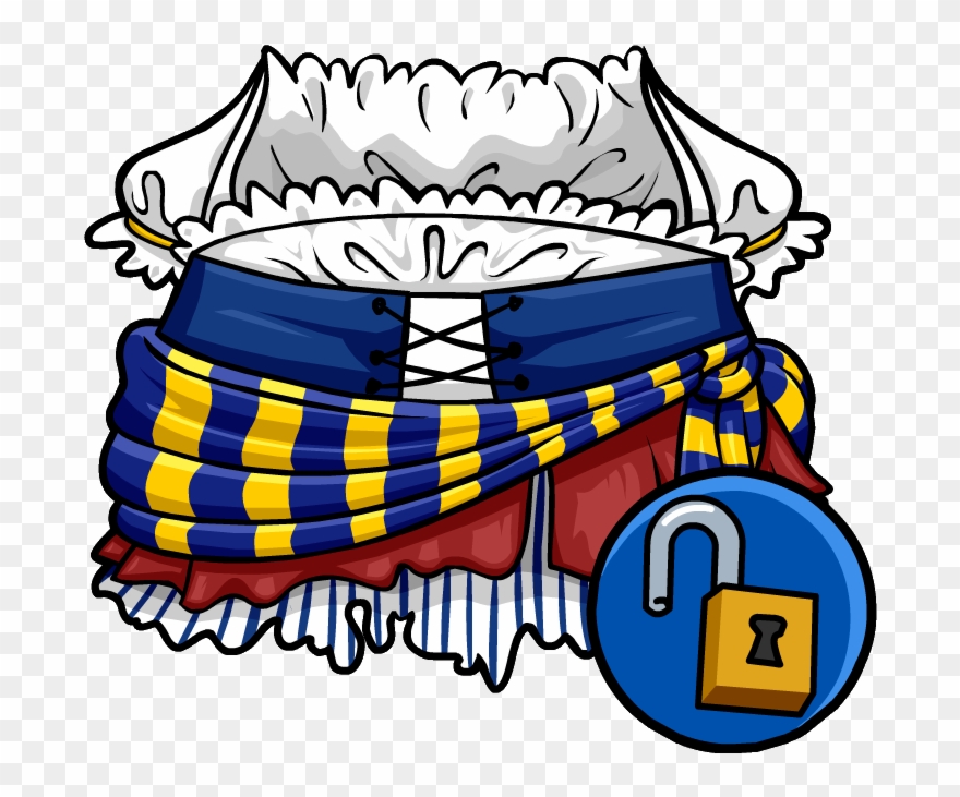 Blue Buccaneer Dress Clipart