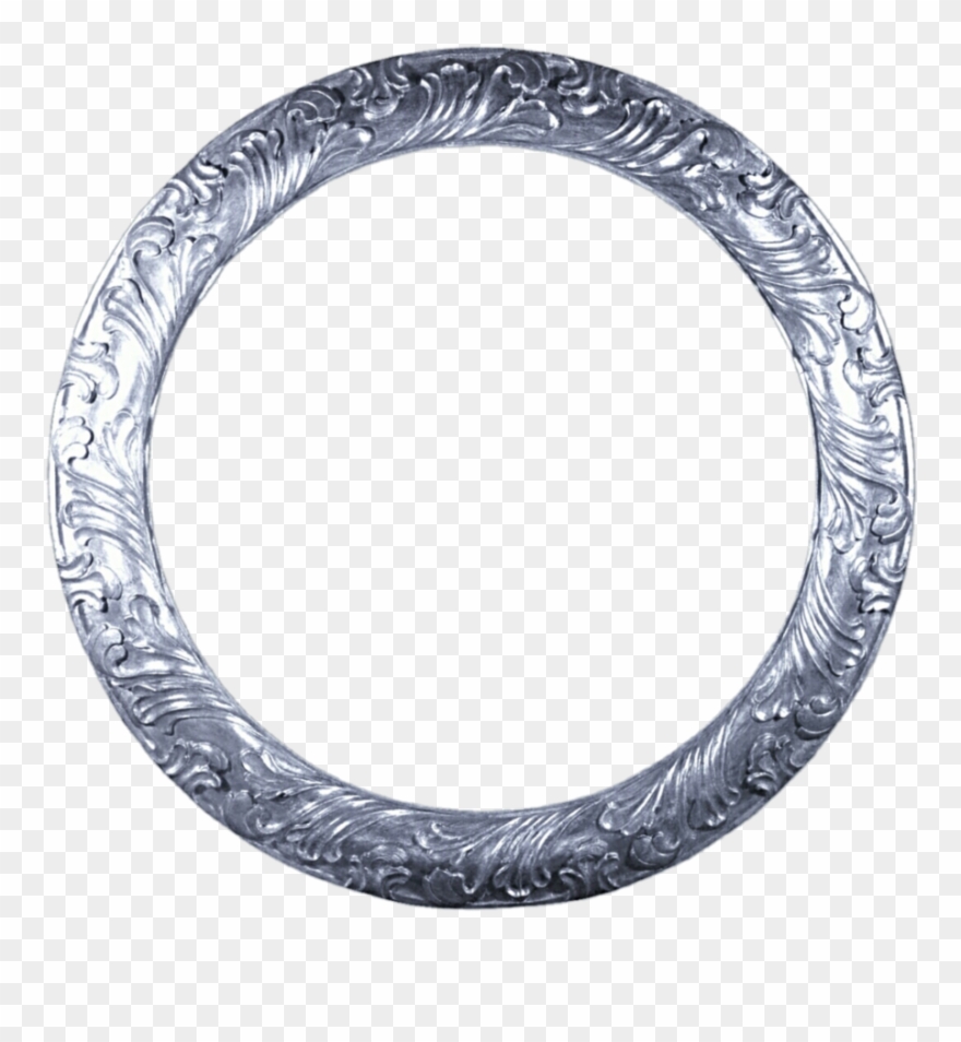 Silver Picture Frame Png - Round Silver Frame Png Clipart