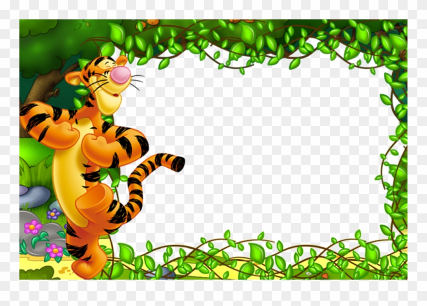 #frame #borders #border #framesticker #frame #tiger - Marco Para Fotos Winnie Pooh Clipart