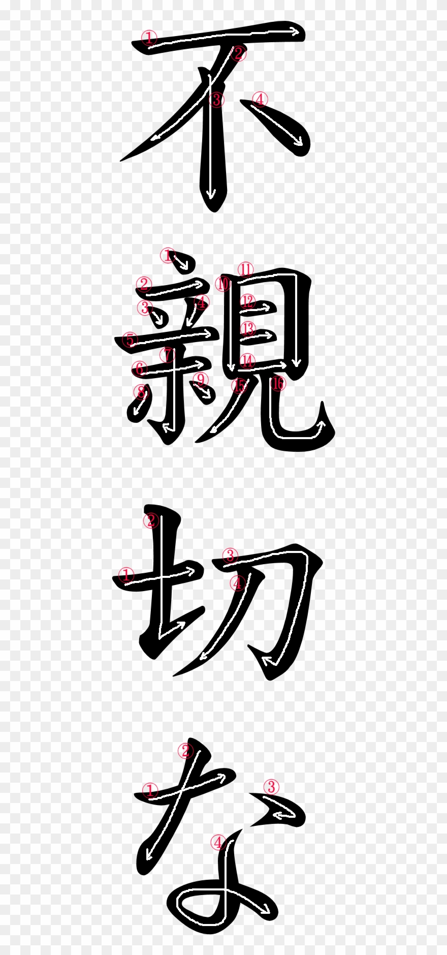 Japanese Word For Unkind Clipart