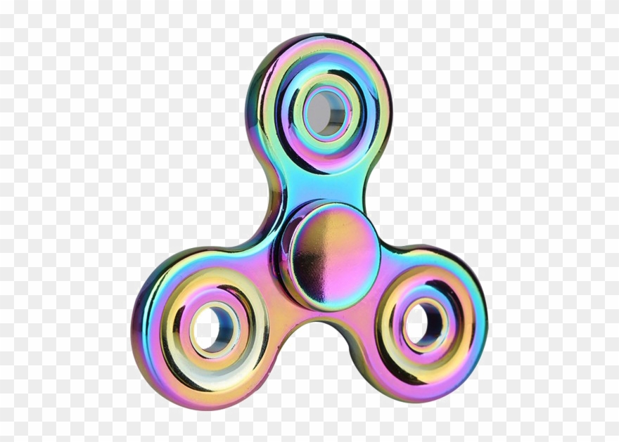 Fidget Spinner Download Png Image - Shiny Rainbow Fidget Spinner Clipart