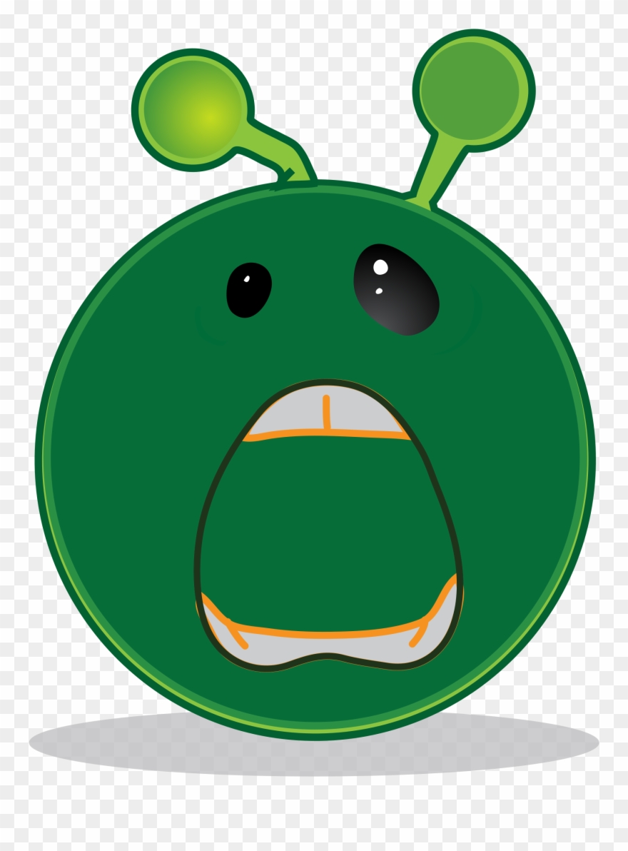 Open - Alien Smiley Clipart