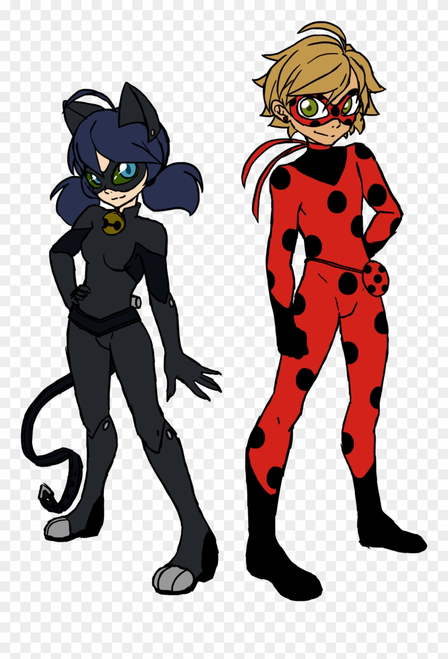 So Here's My Take On The Miraculous-switch - Kitty Noir E Ladybug Clipart
