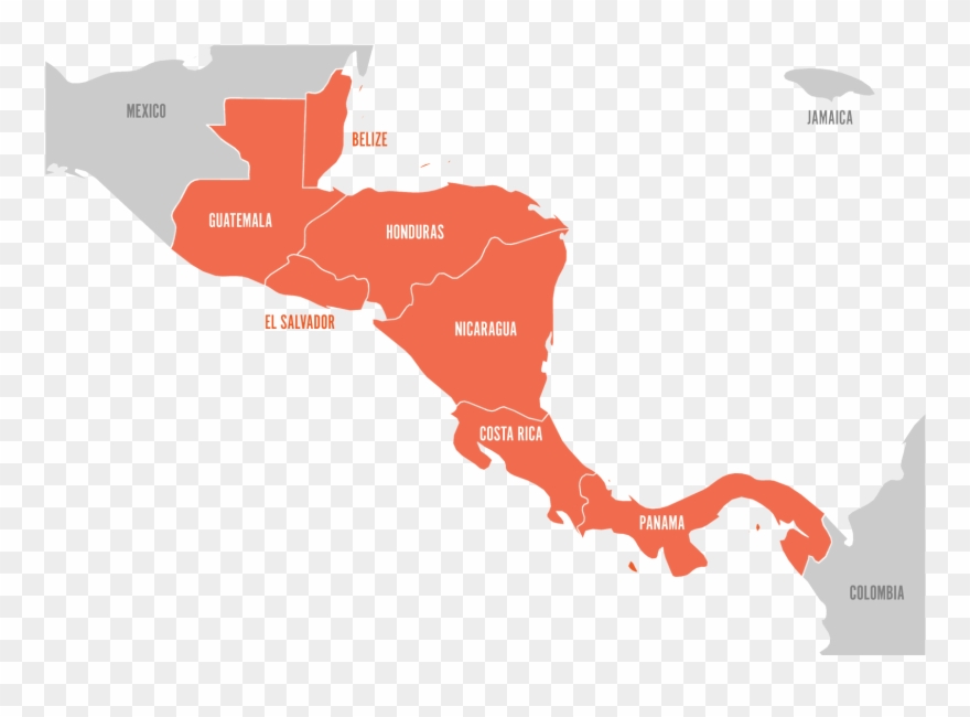 2100 X 1077 17 - Central America Map Simple Clipart