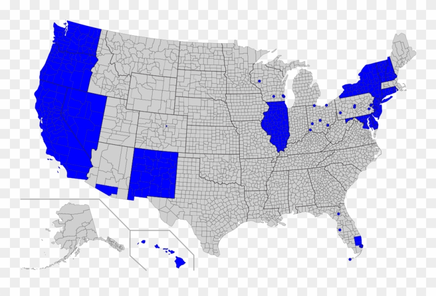 Open - 2018 House Election By County Clipart