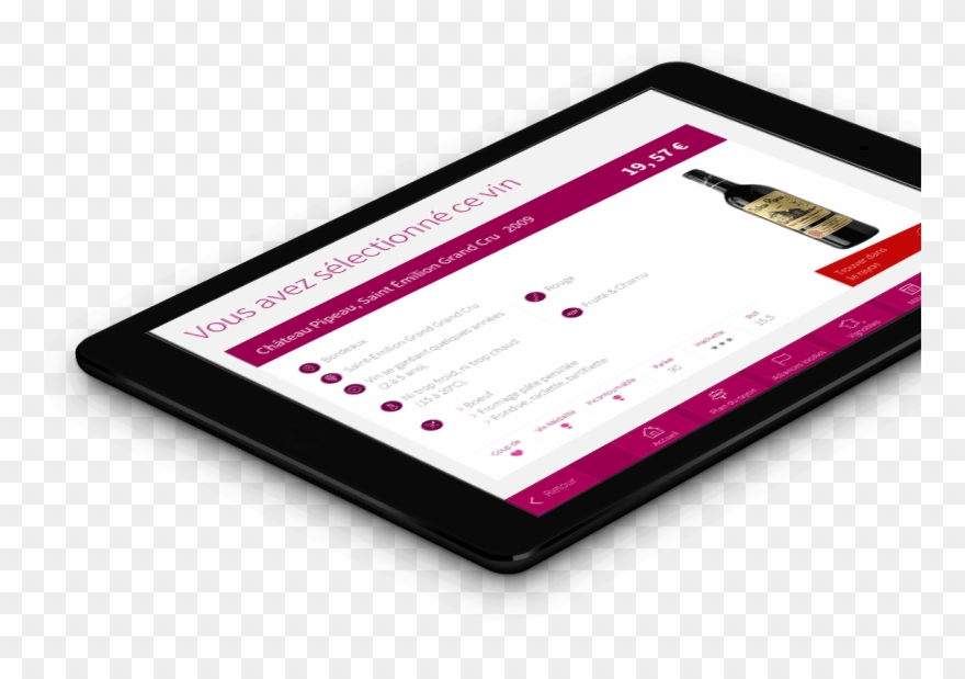 Les Accords Plats Vins - Tablet Computer Clipart