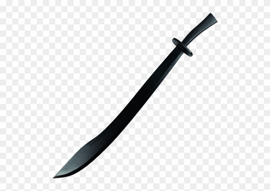 Black Wooden Chinese Dao Sword - Cutlass Machete Clipart