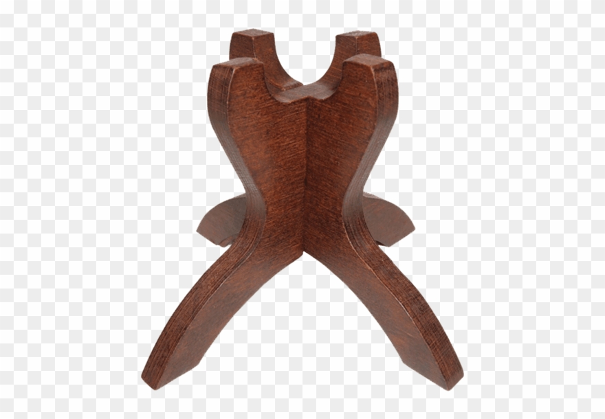 Wooden Firearm Stand - Support Revolver Le Mat Clipart