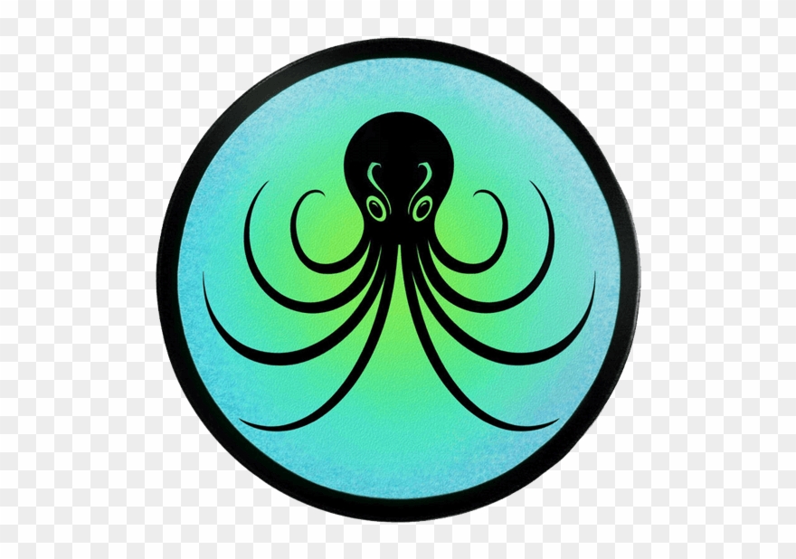 Round Octopus Wooden Shield - Design Greek Hoplite Shield Clipart