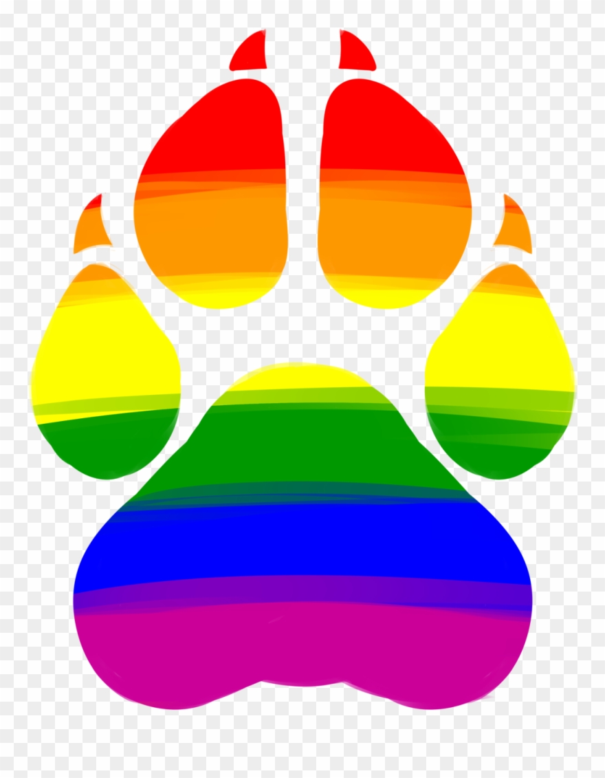 Lesbian - Wolf Paw Print Furry Clipart