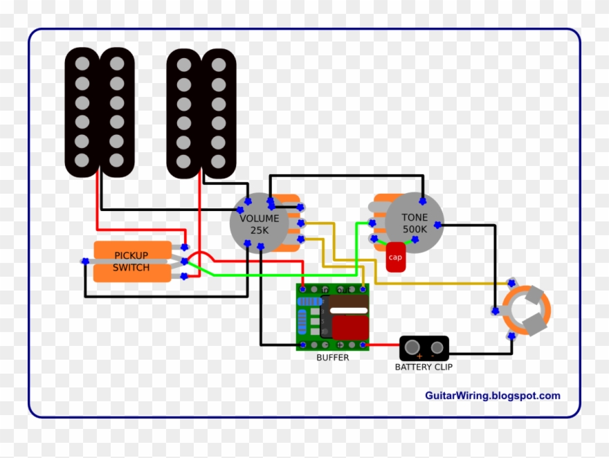 Guitar Pickup Wiring Diagram Schematic Free For You - Guitar Wiring No Tone Clipart