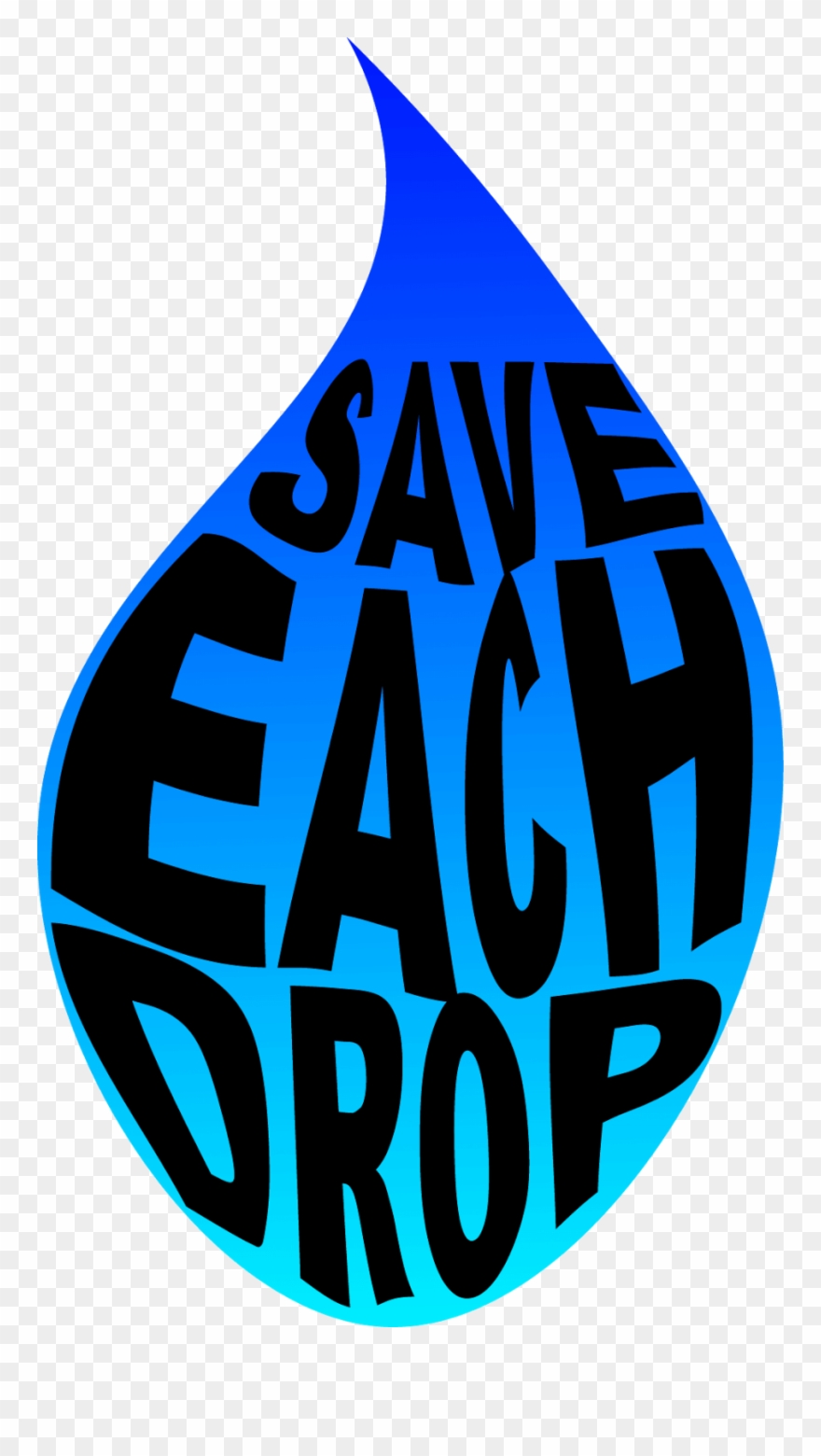 Save Each Drop Typographic Art Clipart