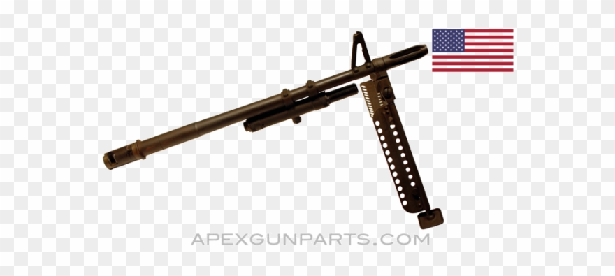 M60 Barrel Assembly With Bipod And Flash Hider, - Assault Rifle Clipart