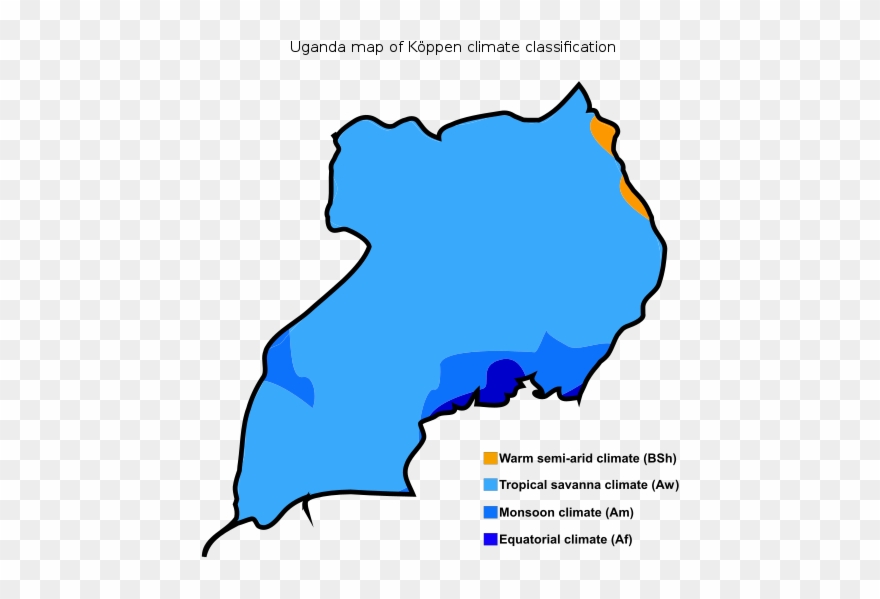 Uganda Map Of Köppen Climate Classification - Koppen Climate Classification Uganda Clipart