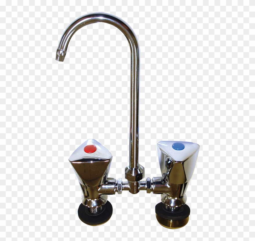 Hot And Cold Mixer Faucet Chrome With Folding/swivel Clipart