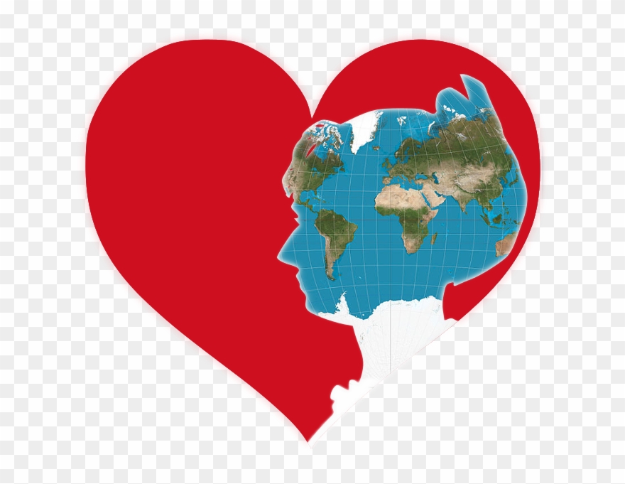 Women In Red World Logo 2 - Earth From Space Europe And Africa Clipart