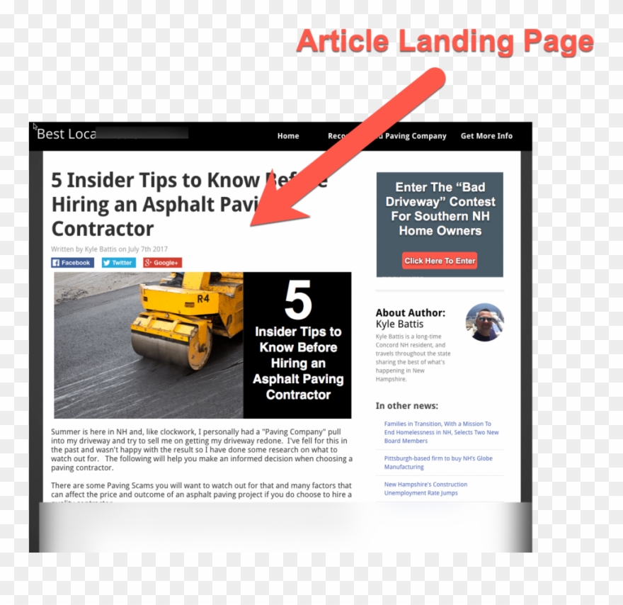 Ok, Once Someone Has Visited The Advertorial Lander - Asphalt Paving Clipart