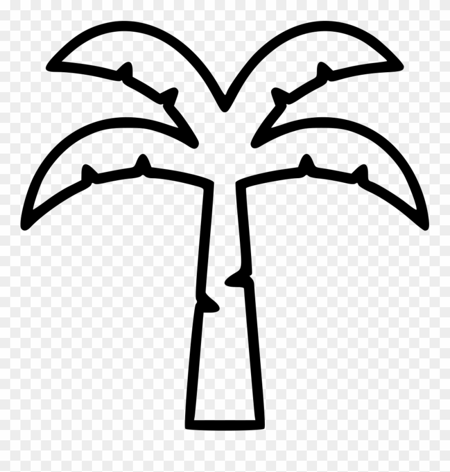Coconut Tree Comments - Outline Tree Coconut Clipart