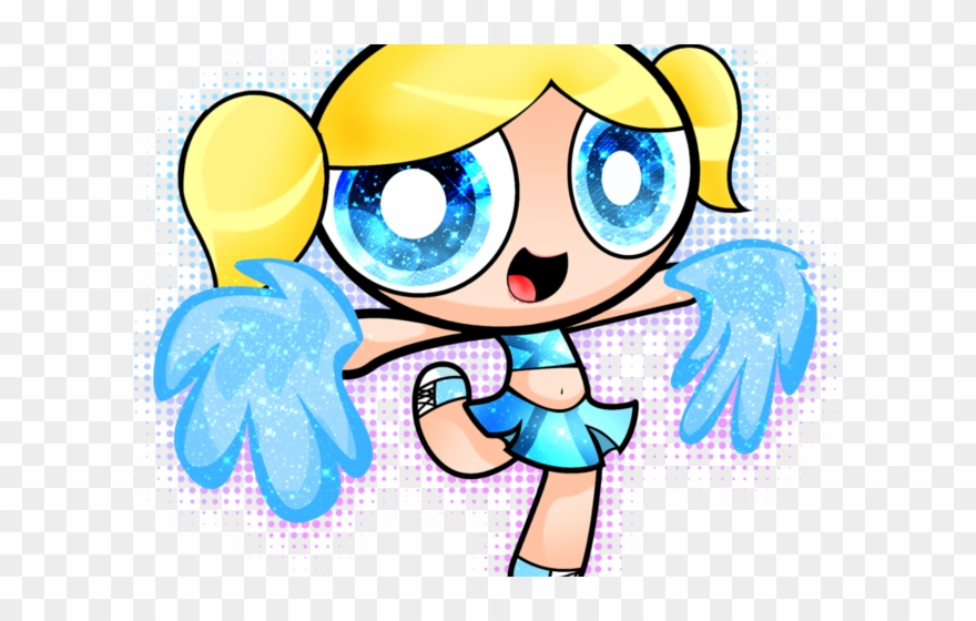 Cheerleader Clipart Eagle - Powerpuff Girls Bubble Art - Png Download