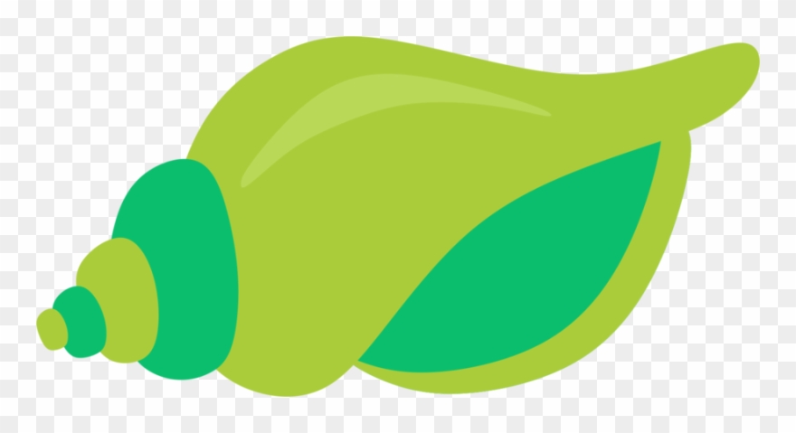Seashell Clip Art - Green Seashell Clipart - Png Download
