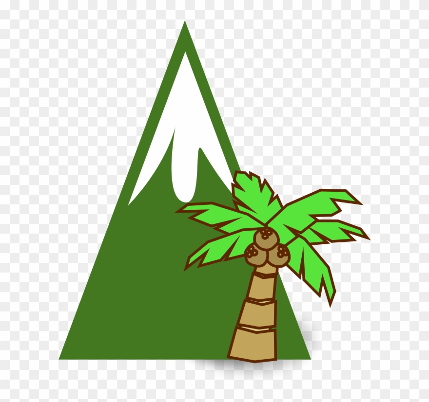 Clipart - Jungle Mountain - Tree Cartoon Images Hd - Png Download