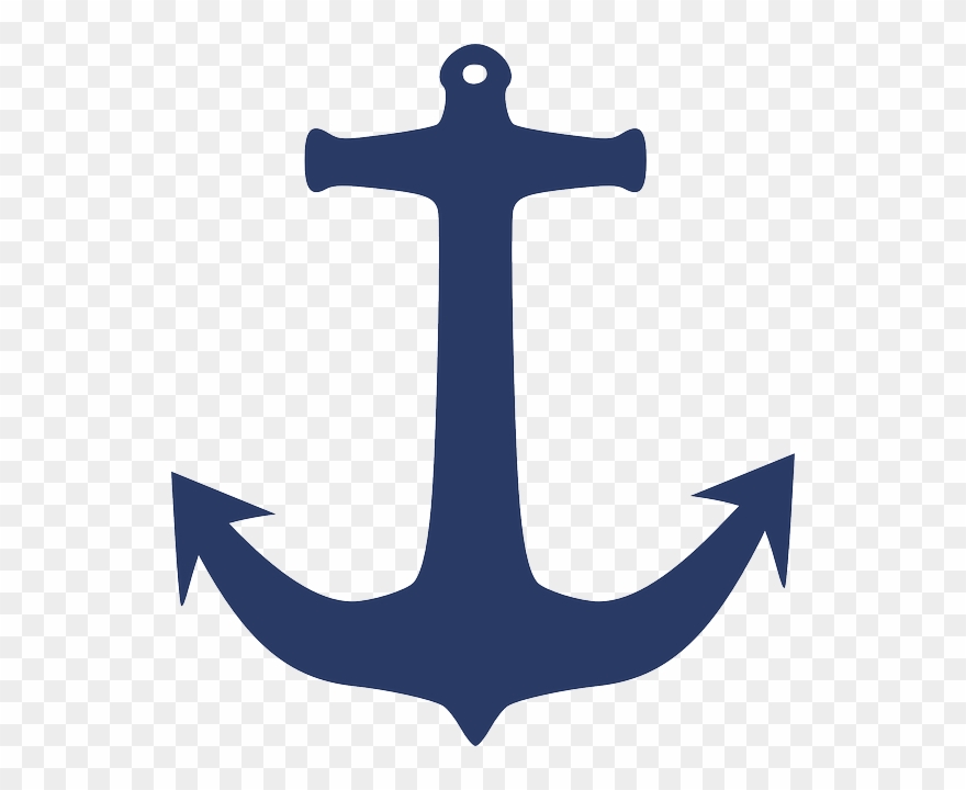 Anchor, Sea, Yacht, Navy, Vessel, Marine, Sailing - Navy Anchor Clip Art - Png Download