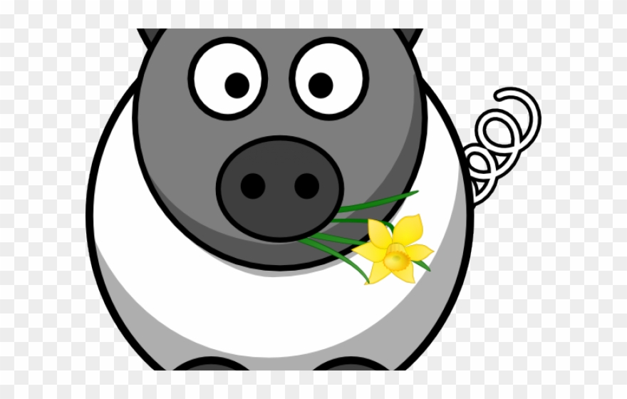 Sheep Clipart Pig - Animal Drawings Easy - Png Download