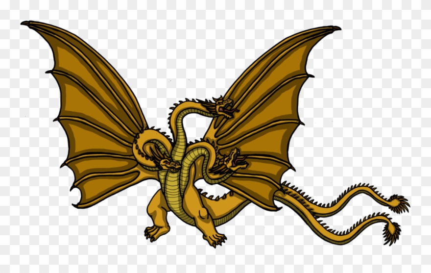 King Clipart Horse - Godzilla King Ghidorah Cartoon - Png Download