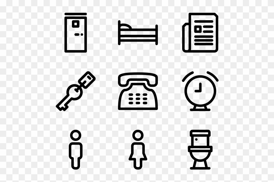 Hotel - Witch Icons Clipart