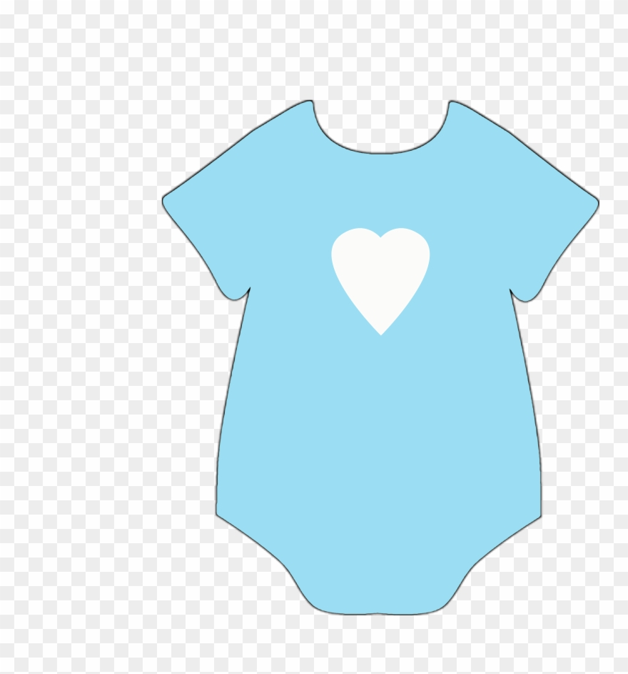 Free Baby Shower Clipart Stickers Boy Bibs - Heart - Png Download