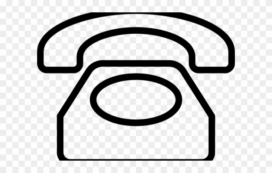 Telephone Clipart Outline - White Telephone Logo Png Transparent Png