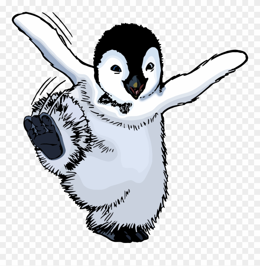 Cartoon Of A Cute Penguin Clipart Png - Happy Feet Movie Clipart Transparent Png