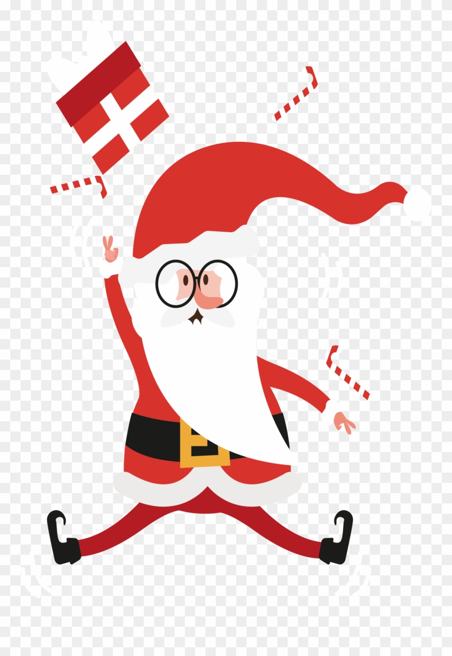 Santa Claus Christmas Clip Art A - Cartoon - Png Download