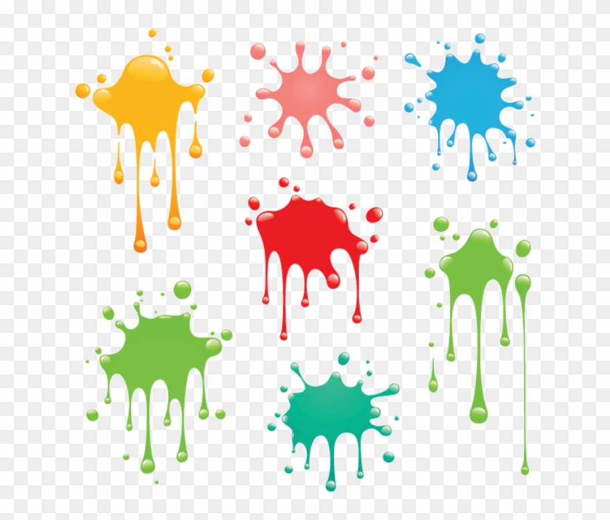 Clip Art Library, Paint Splats, Aqua Paint, Paint Party, - Paint Splats - Png Download