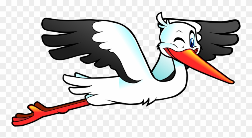 Clipart Of Discrete And Barza - Stork - Png Download