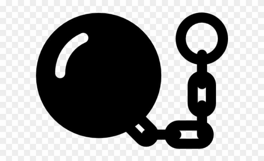 Chain Clipart Jail - Ball And Chain Icon - Png Download