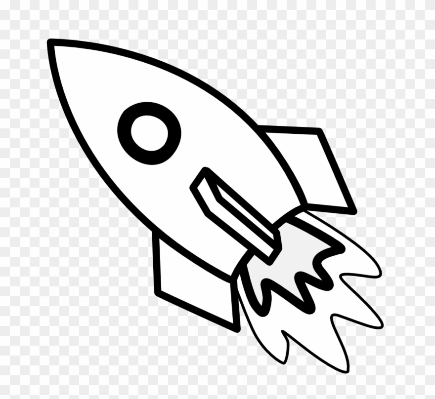 Star Wars Clipart Black And White - Colouring Picture Of Rocket - Png Download