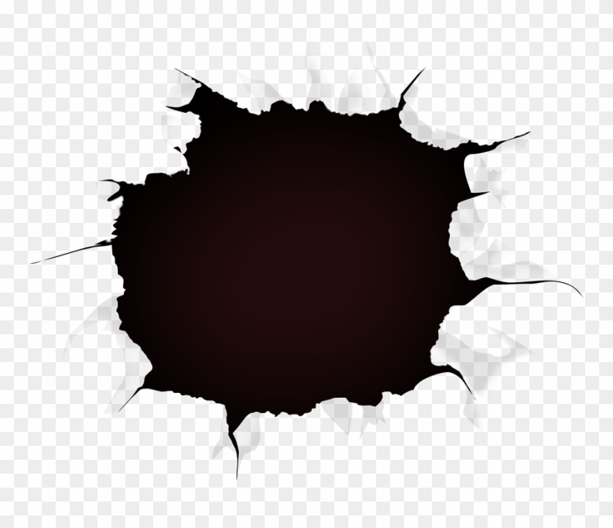 911 X 744 15 2 - Hole In Black Paper Png Clipart