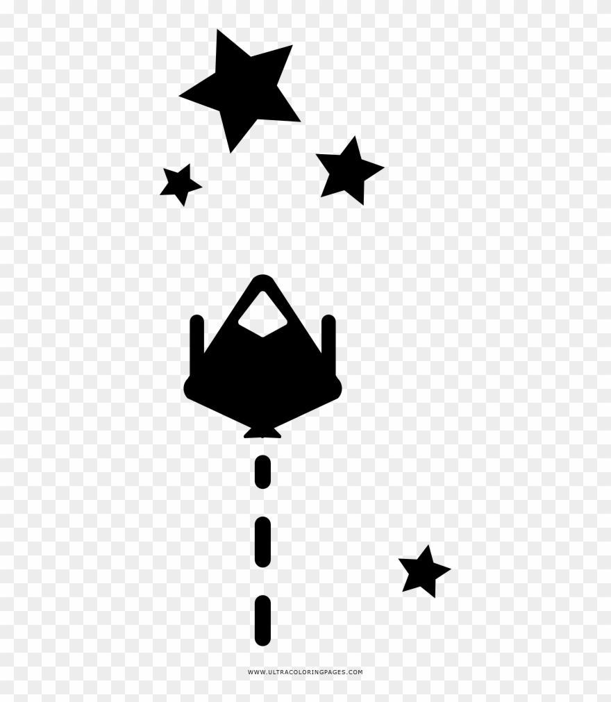 Spaceship Coloring Page - Feu D Artifice Fond Blanc Clipart