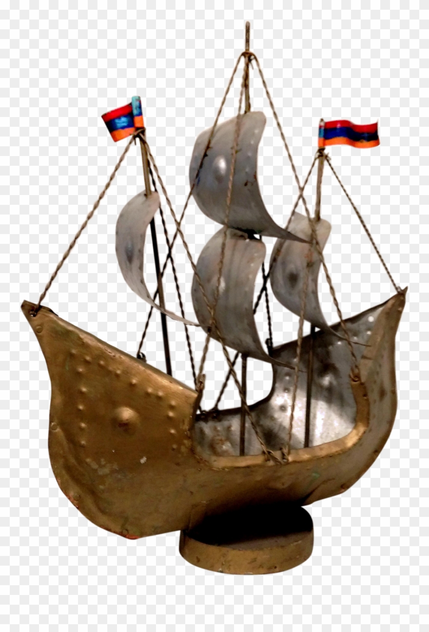 Vintage Spanish Handmade Metal - Galleon Clipart