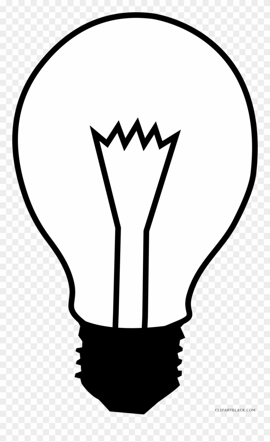 Light Bulb Outline Tools Free Black White Clipart Images - Clip Art Of Bulb - Png Download