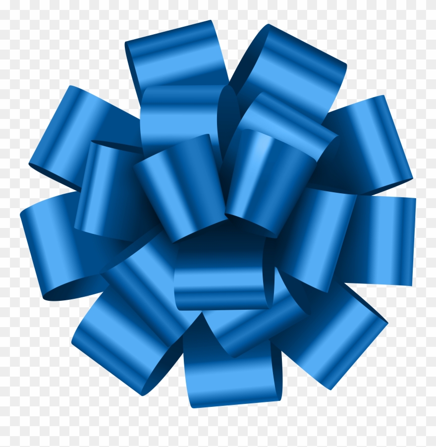 Blue Foil Bow Png Clip Art Transparent Png