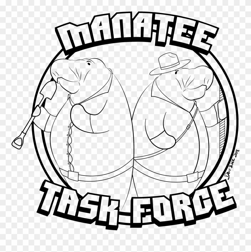 Manatee Task Force - Cartoon Clipart