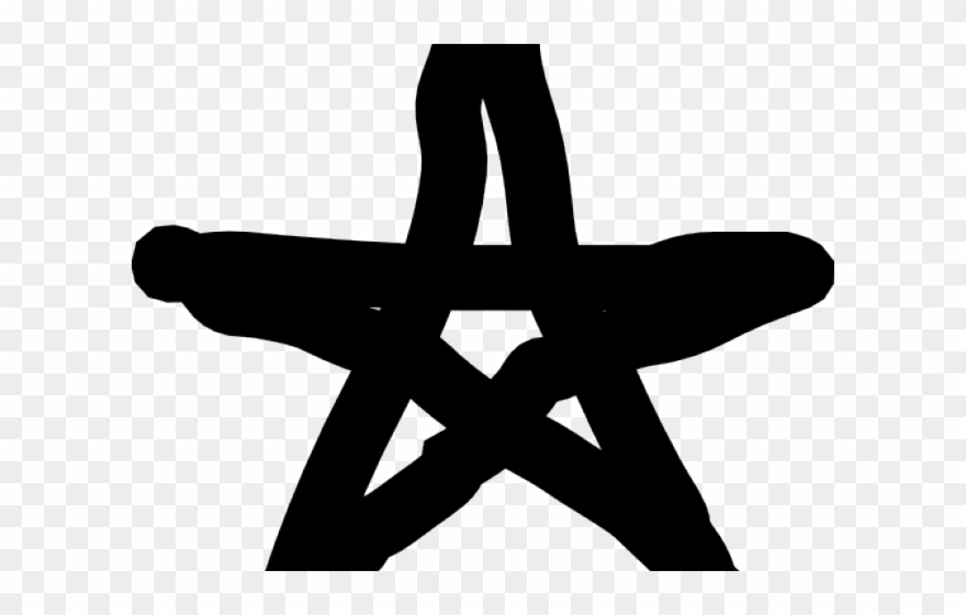 Drawn Stars Transparent Hand - Cross Clipart
