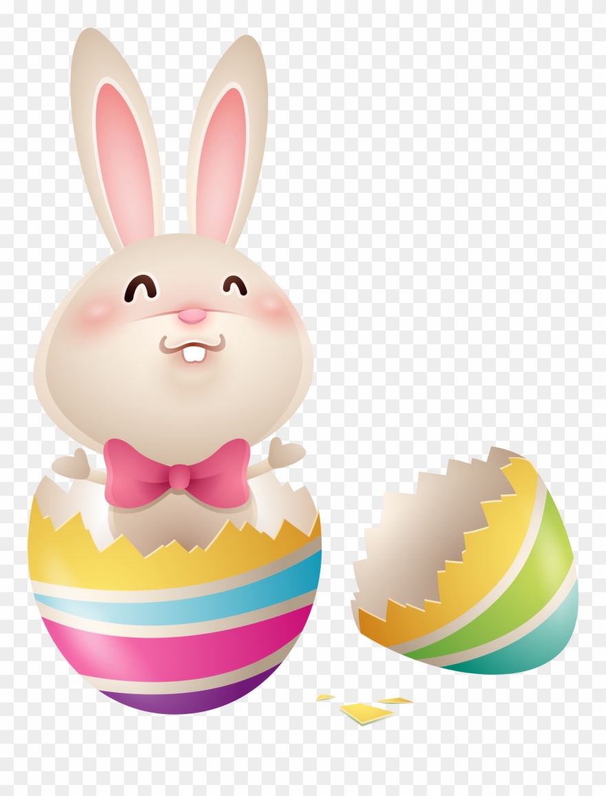 Easter Basket Bunny Clipart Transparent - Png Download