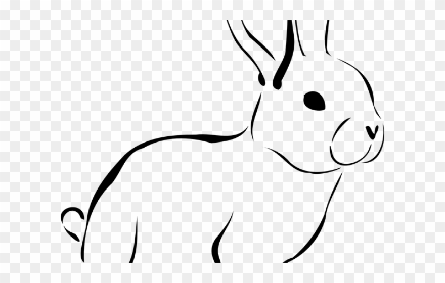 Bunny Clipart Animal - Animal Png Black And White Transparent Png