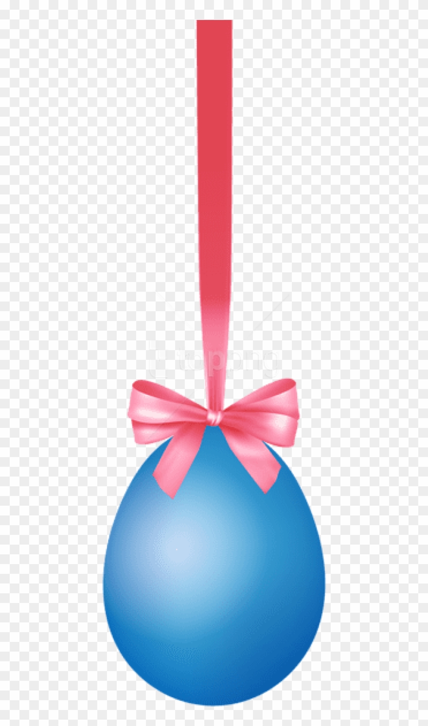Free Png Download Blue Hanging Easter Egg With Bow - Box Clipart