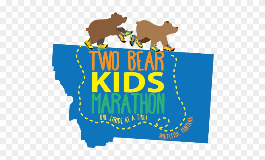 Two Bear Kids Fun Run - Illustration Clipart