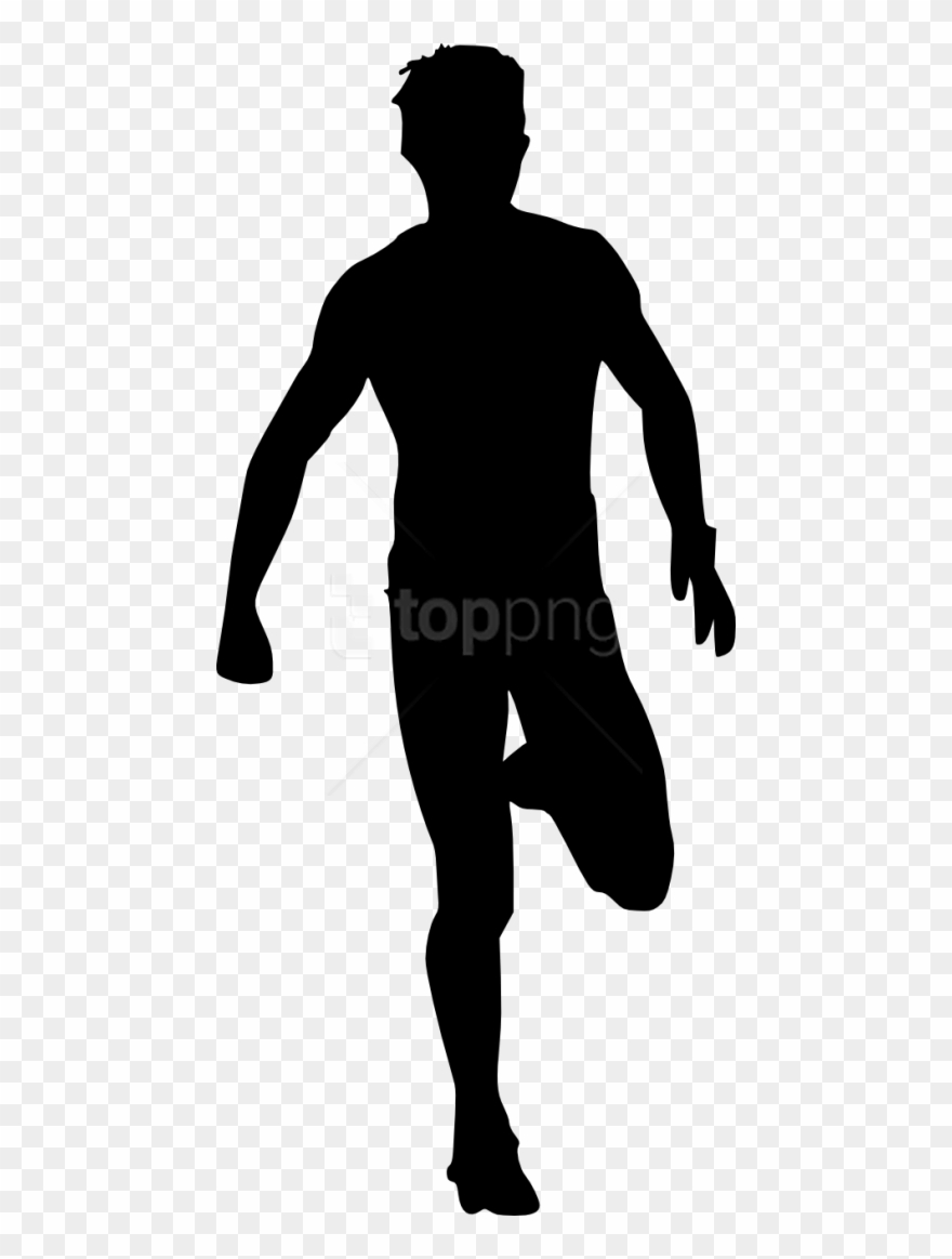 Free Png Man Running Silhouette Png - Portable Network Graphics Clipart